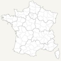 Carte De France Divisions Regions Departements Et Villes